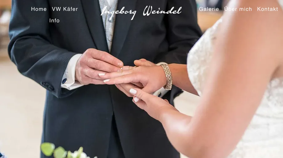 Website der Hochzeitsfotografin Ingeborg Weindel aus Augsburg – umgesetzt von AWA Digital