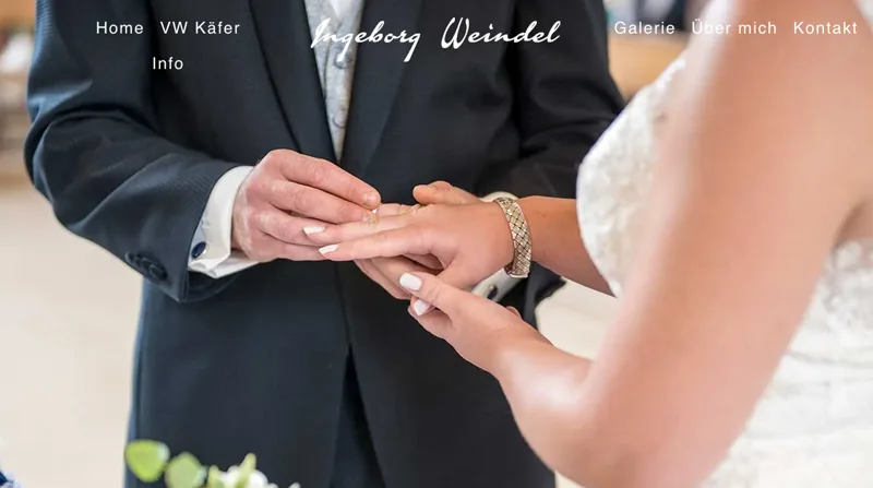 Website der Hochzeitsfotografin Ingeborg Weindel aus Augsburg